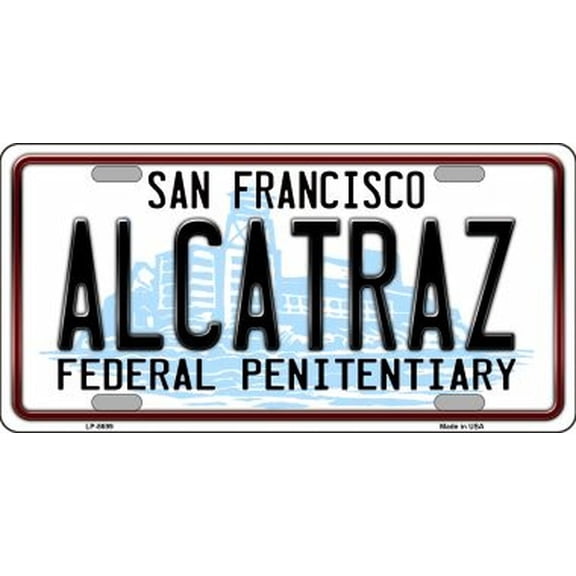 Alcatraz Penitentiary Metal License Plate