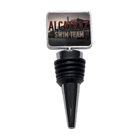 Alcatraz Prison Swim Team Funny Wine Bottle Stopper Cap Plug