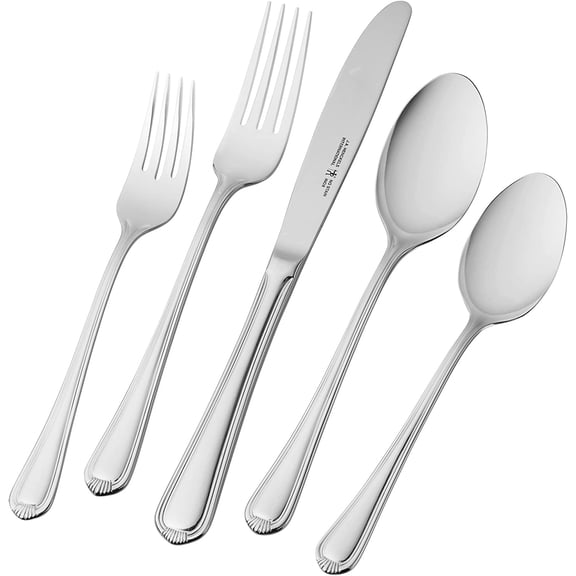 Alcea Flatware Set, 20-Piece, Silver