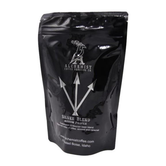 Alchemist Coffee Organic Silver Blend Whole Bean Coffee, Medium Roast, Naturally Caffeinated