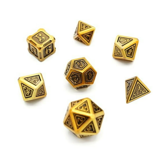 Alchemist Metals: Gold - Metal RPG Dice Set