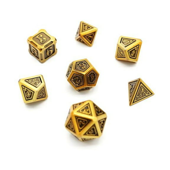 Alchemist Metals: Gold - Metal RPG Dice Set