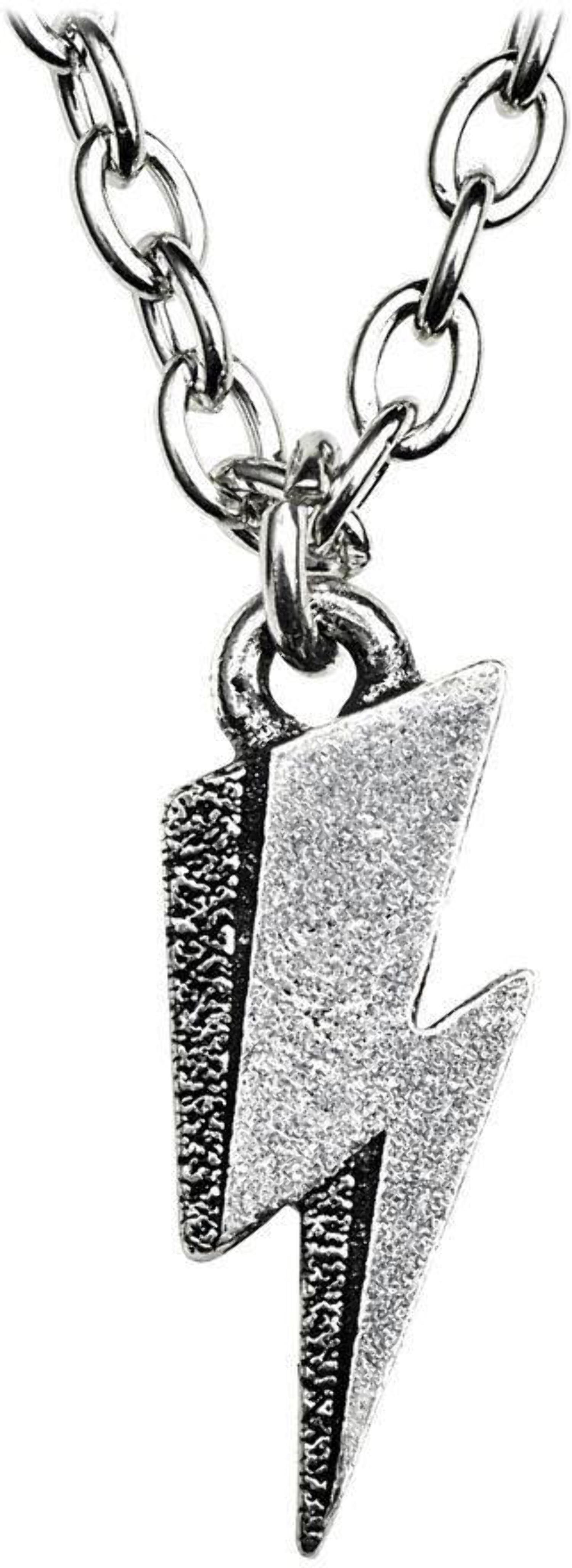 Alchemy David Bowie Lightning Bolt Pewter Necklace Aladdin Sane Ziggy  Stardust Silver Medium - Walmart Business Supplies, image size:1500x4112