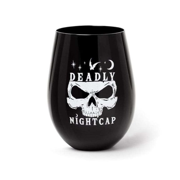 Alchemy Deadly Nightcap Drinking Glass, Black