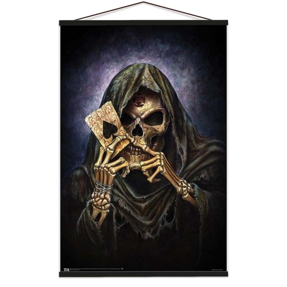 Alchemy England Reaper's Ace Poster - 24 x 36 with Black Magnetic Poster Hanger