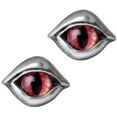 thumbnail image 1 of Alchemy Gothic E422 0.71 in. Demoneye Studs Earrings, Red, 1 of 2