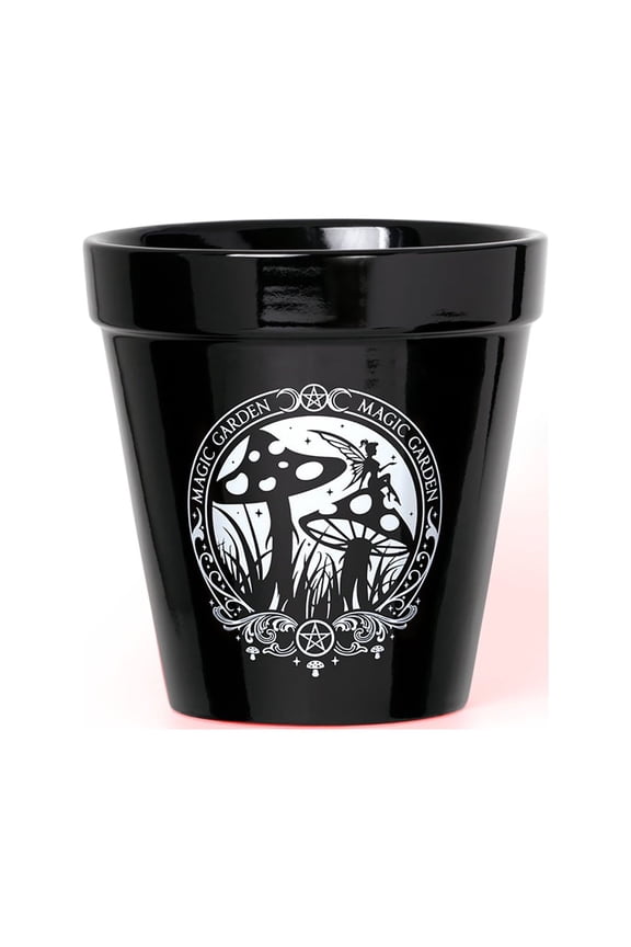 Magic Garden Ceramic Plant Pot - Black