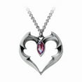 thumbnail image 1 of Alchemy Gothic P900 21 in. Batheart Bat Wing Heart Crystal Pendant Necklace, 1 of 1