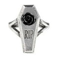 thumbnail image 1 of Alchemy Gothic R235T RIP Black Rose Ring - Size 9.5, 1 of 3