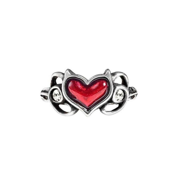 Alchemy Gothic R238Q 0.91 in. Little Devil Ring - Size 7