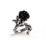 Alchemy Gothic R241Q-T Wild Black Rose Ring - Size 8.5-9.5