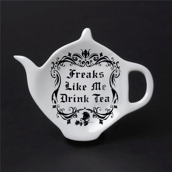 Alchemy Gothic SR5 4.33 in. Freaks Like Me Tea Spoon Holder, White