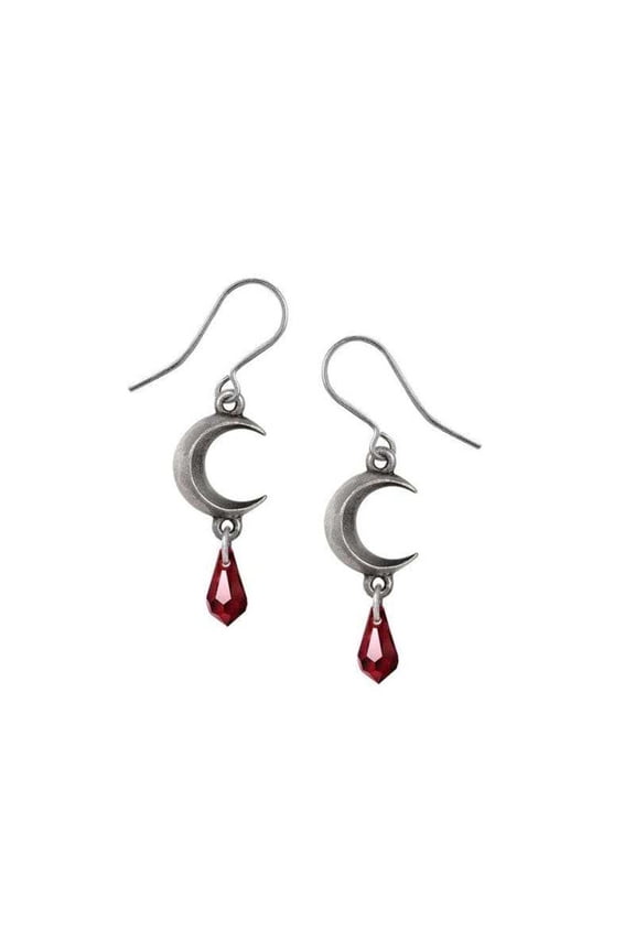 Tears of the Moon Earrings - Red