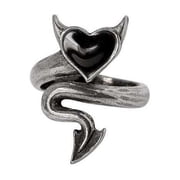 Alchemy Gothic Devil Heart Wrap Ring