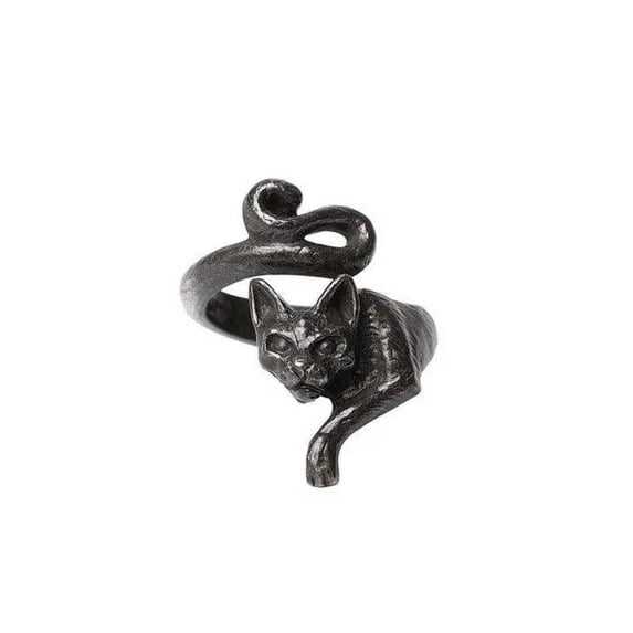 Alchemy Gothic Le Chat Noir Wrap Ring