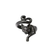 Alchemy Gothic Le Chat Noir Wrap Ring