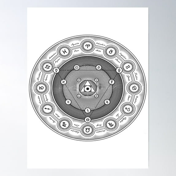 Alchemy Runes Poster Wall Art, Modern Wall Decor For Living Room ...