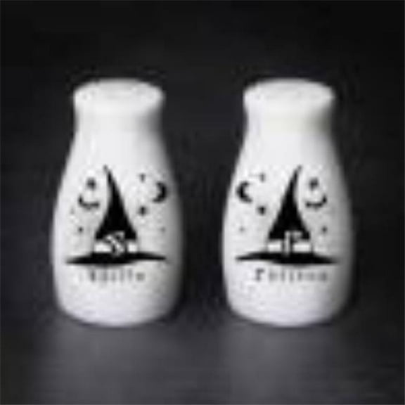 Alchemy  Spells, Potions Salt & Pepper Set, Black & White