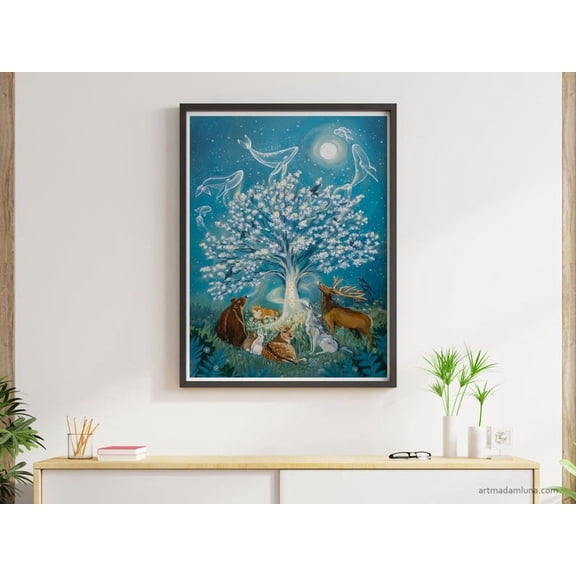 Alchemy Tree of Life Elements Wall Art - Spiritual Home Decor Poster 8x12 UNFRAMDE