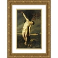 thumbnail image 1 of Alcide-Joseph Lorentz 10x14 Gold Ornate Wood Frame and Double Matted Museum Art Print Titled - Saint Sebastian, 1 of 4
