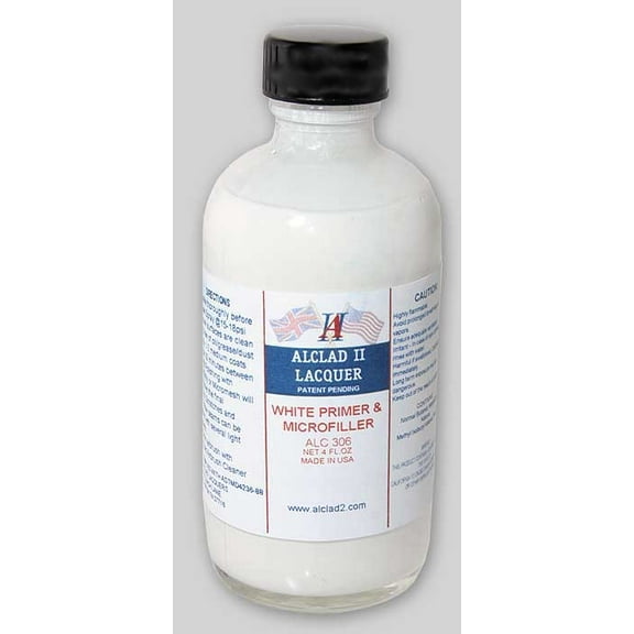 Alclad II Lacquers 306 White Primer & Microfiller 4oz