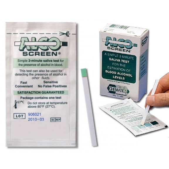 Alco-Screen Alcohol Test Strips - 24 Strips/Box, 12 boxes/case