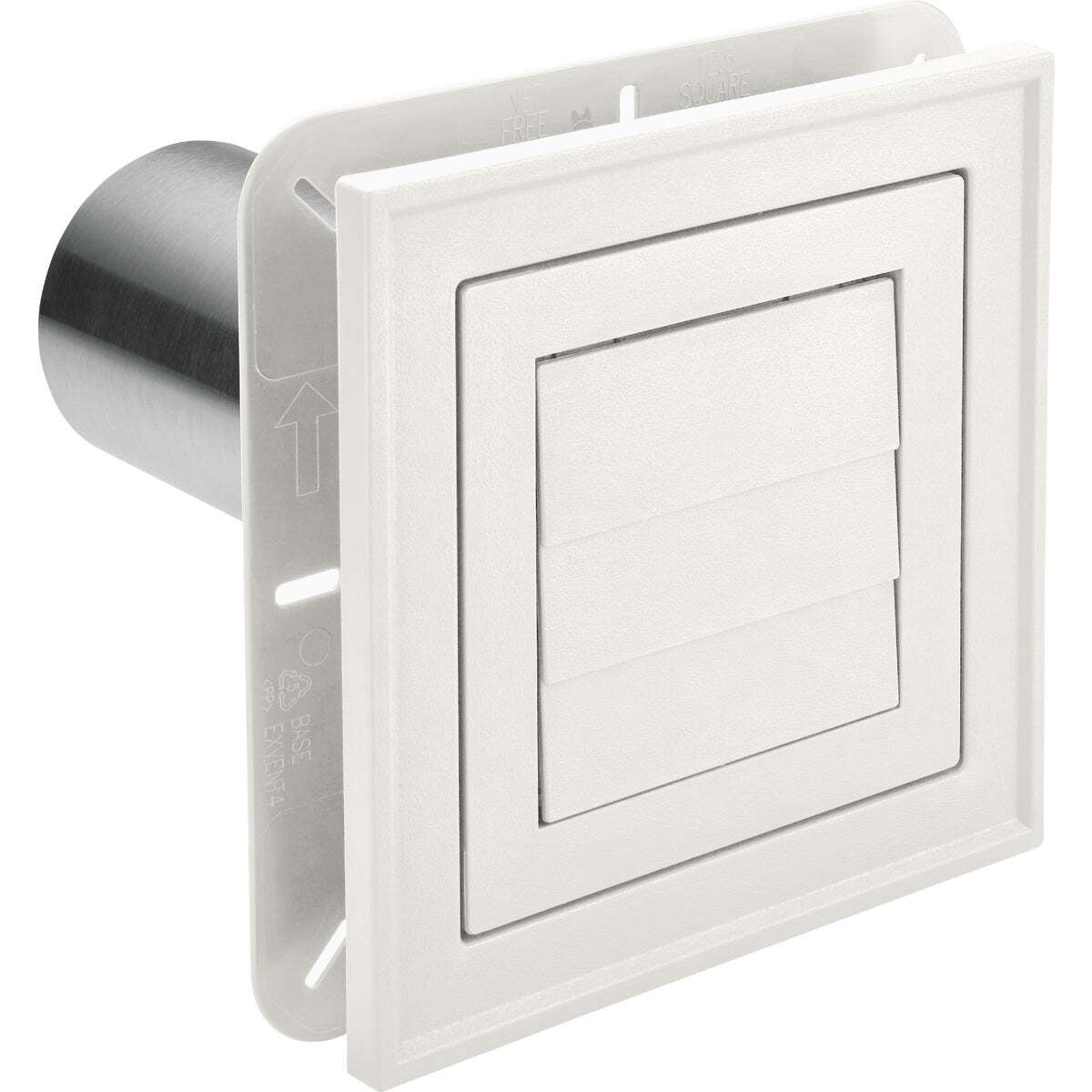 Alcoa Home Exteriors Ply Gem Vinyl White 7" x 7" Louvered Utility Vent for 4" Ducting
