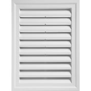 Alcoa Home Exteriors Gable Vent Rectangular Decorative Exterior - White 18x24 Vinyl   Residential Use, Standard Application