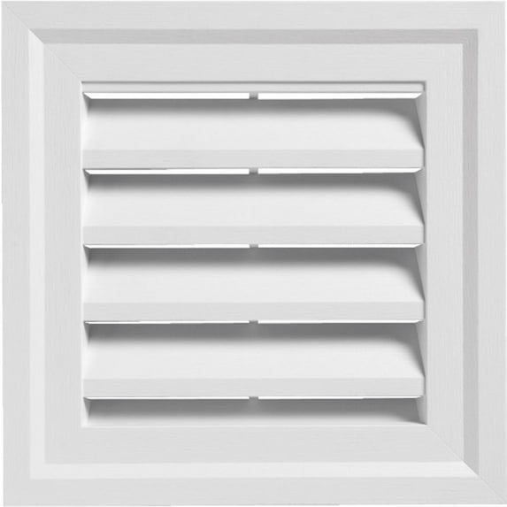 Alcoa Home Exteriors Square Gable Vent SQGV1414 - Adjustable Vinyl - 14" x 14", White