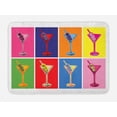thumbnail image 1 of Alcohol Bath Mat, Colorful Pop Art Style Martini Glasses Olives Design with Vibrant Contrast Colors, Plush Bathroom Decor Mat with Non Slip Backing, 29.5" X 17.5", Multicolor, by Ambesonne, 1 of 2