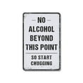 thumbnail image 1 of No Alcohol Beyond This Point 8 Inch x 12 Inch Novelty Plastic Sign Sip Stops Here Durable Weatherproof Perfect for Parks Event Entrances Campgrounds Fun Gift for Hosts Coaches Security, 1 of 6