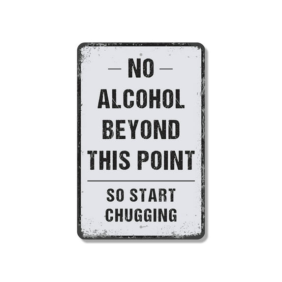 No Alcohol Beyond This Point 8 Inch x 12 Inch Novelty Plastic Sign Sip Stops Here Durable Weatherproof Perfect for Parks Event Entrances Campgrounds Fun Gift for Hosts Coaches Security