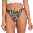 thumbnail image 1 of Alcohol Bottles Thongs for Women - No Show Seamless Womens Thongs Underwear, Soft Stretch G String Thongs for Women,Cuteness Ladies Breathable Thong Bikini Panties Briefs, 1 of 5