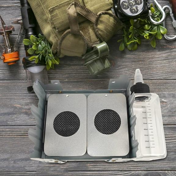 Alcohol Camping Stoves set pockets Stainless Steel Alcohol Furnace High Flame Burner Picnic Tool Alcohol Heater for Camping BBQ Pot Cooking B