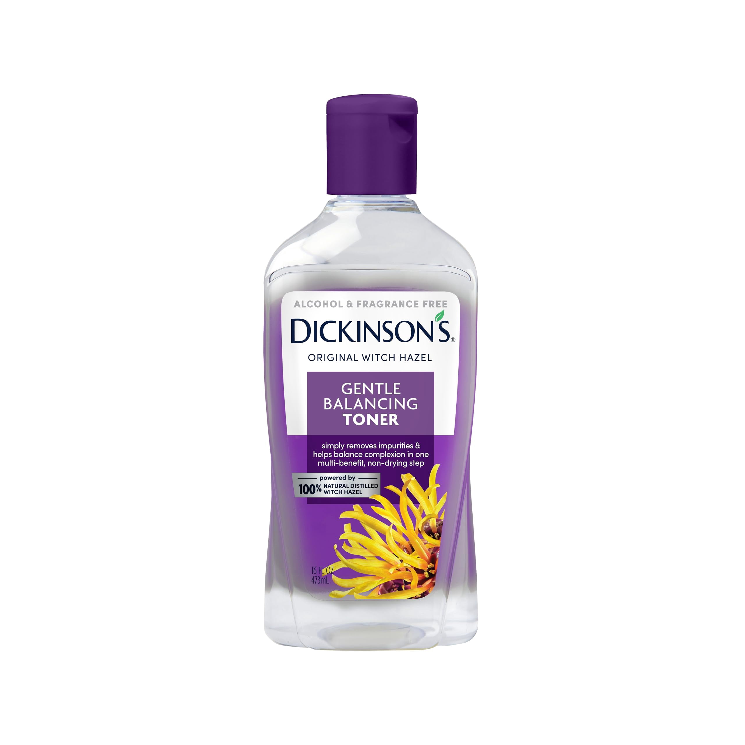 Dickinson's Alkoholfreies Sanftes Balancing Toner, 16 Fl Oz – Mit 100% Natürlicher Hamamelis Für Empfindliche Haut