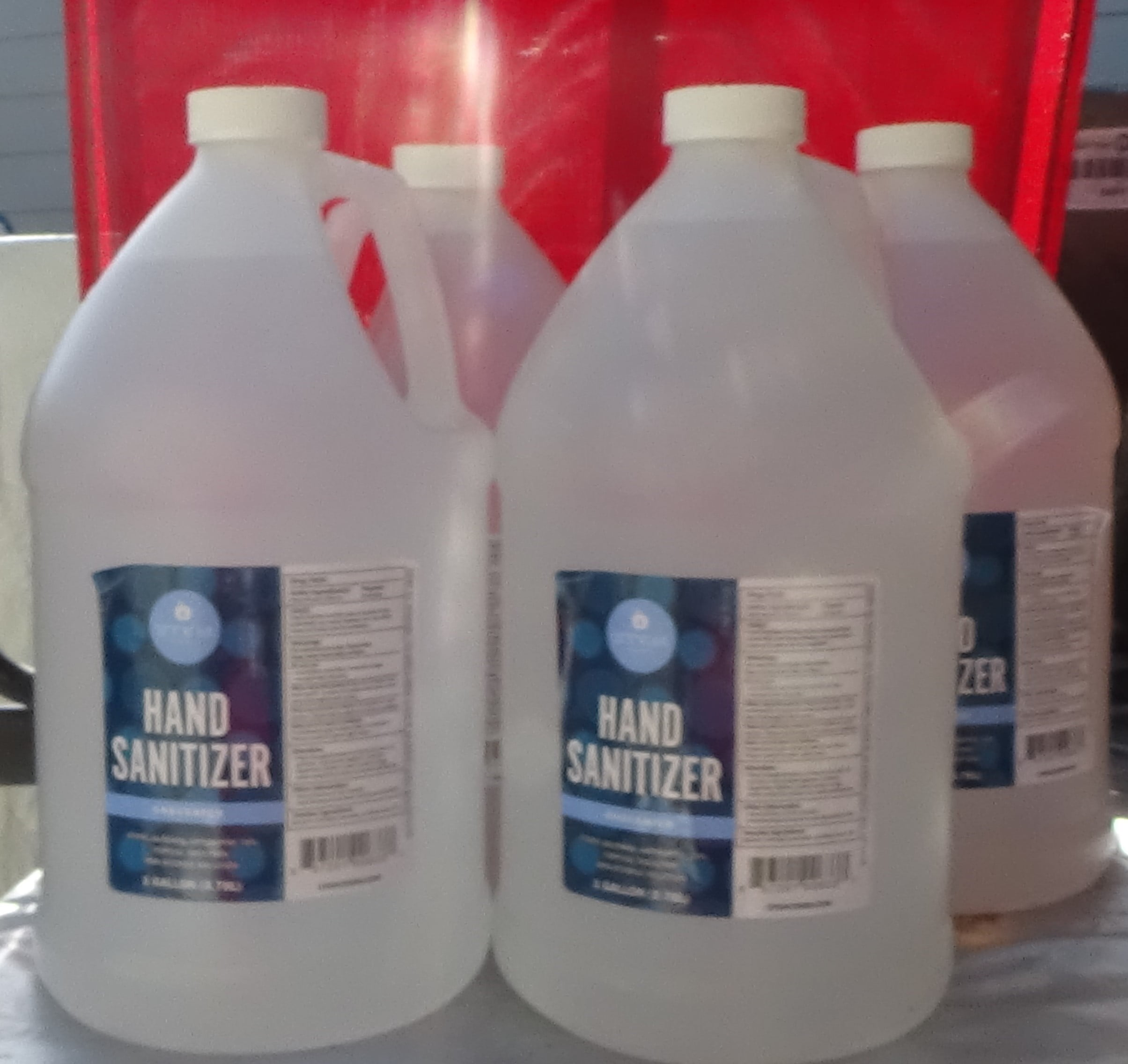 Alcohol Hand Sanitizer Liquid Refill (4 One Gallon Bottles) Refill