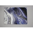 thumbnail image 1 of Alcohol Ink Art, Contemporary Printed Canvas, Silver Canvas Art, Shimmery Artwork, Abstract Canvas, Navy Blue Marble Art Canvas, Canvas Wall Decor - 4P-Rolled Canvas, 1 of 9