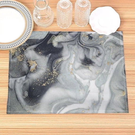 Alcohol Ink Pattern Placemat Cotton Linen Fabric Table Mats Family Dinner Tableware Kitchen Table Mat