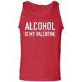 thumbnail image 1 of Alcohol Is My Valentine Adult Tank Top, 1 of 2