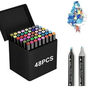Alcohol Markers, 48 Colors Double Head Art Markers, Suitable for  Adult Coloring Illustration Sketching, Christmas Gift Alcohol Marker Set