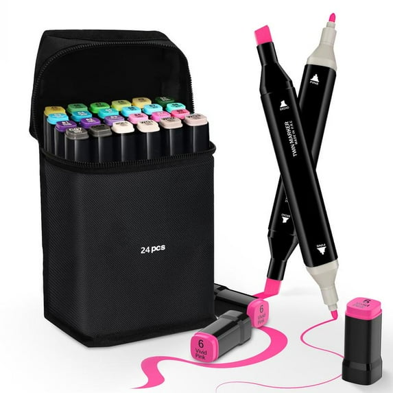 Alcohol Markers,80/120/168 Dual Tip Blender Art Markers for Coloring,Illustrations and Sketching,Alcohol Based Markers with Carrying Case