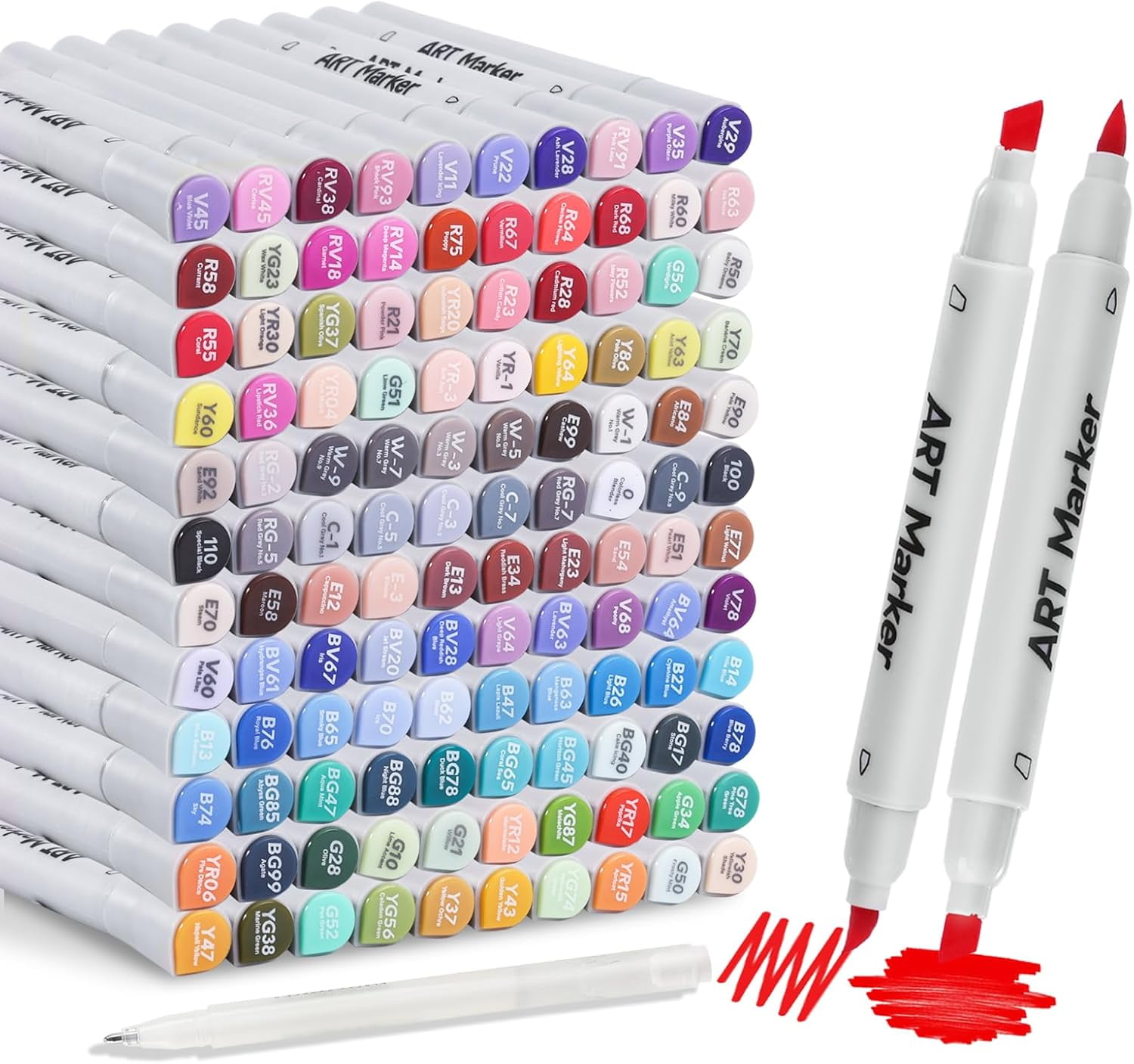 Alcohol Markers Brush Tip, 120 Colors Double Tipped Art Marker Set for Kids and Adult Coloring