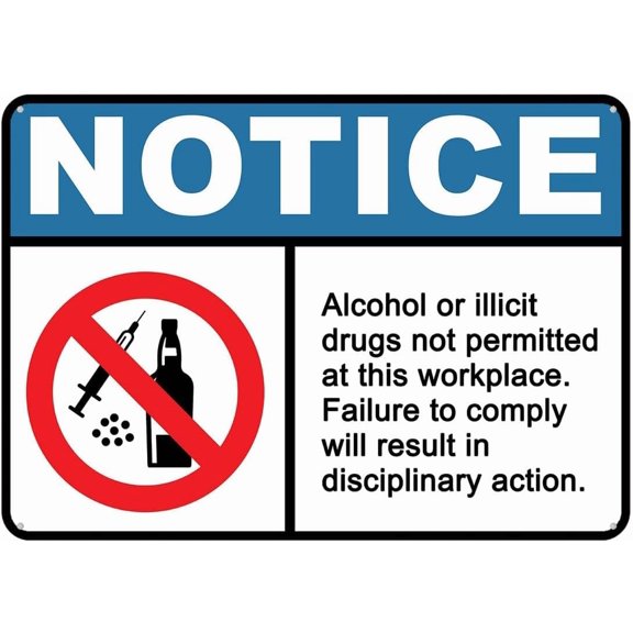 Alcohol Or Illicit Drug Not Permitted Sign For House 12" X 8" Yard Sign, Premium Aluminum, Sun-Proof, Rust-Free