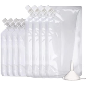 Alcohol Pouches for Liquor,Reusable Drink Pouches for Adults Alcohol Drinking Flasks,Concealable Plastic Liquor Bags with Funnel,Plastic Travel Flasks (8OZ4 + 16OZ4)