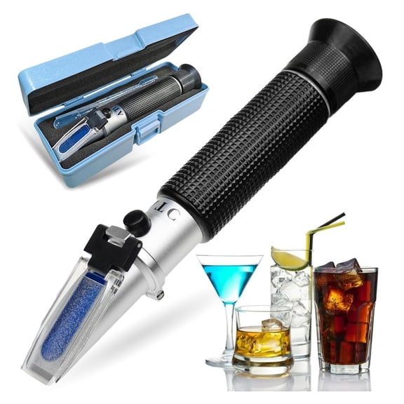 Alcohol Refractometer 0-80% Handheld Beer Spirits Tester Portable Meter Concentration