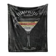 thumbnail image 1 of Alcohol Soft Flannel Fleece Throw Blanket, Vintage Style Cosmopolitan Cocktail and Recipe Chalk-Like Drawing Print, Cozy Plush for Indoor and Outdoor Use, 60" x 80", Multicolor, by Ambesonne, 1 of 6
