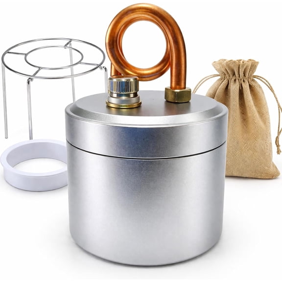 Alcohol Stove Camping, 2026 Upgrade High-Power Portable Mini Outdoor Spirit Burner & Alcohol Stove with Windproof Pot Stand for Hiking Backpacking Camping Picnic Tea Coffee Cooking (Silver)