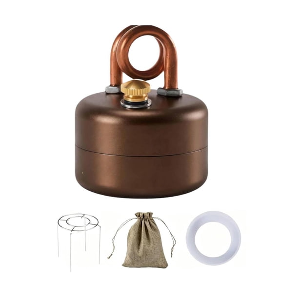 Alcohol Stove, Camping Stove, Portable Spirit Burner, Heavy Duty Brass Mini Stoves with Double-Wall Core for Backpacking Hiking Outdoor Cooking