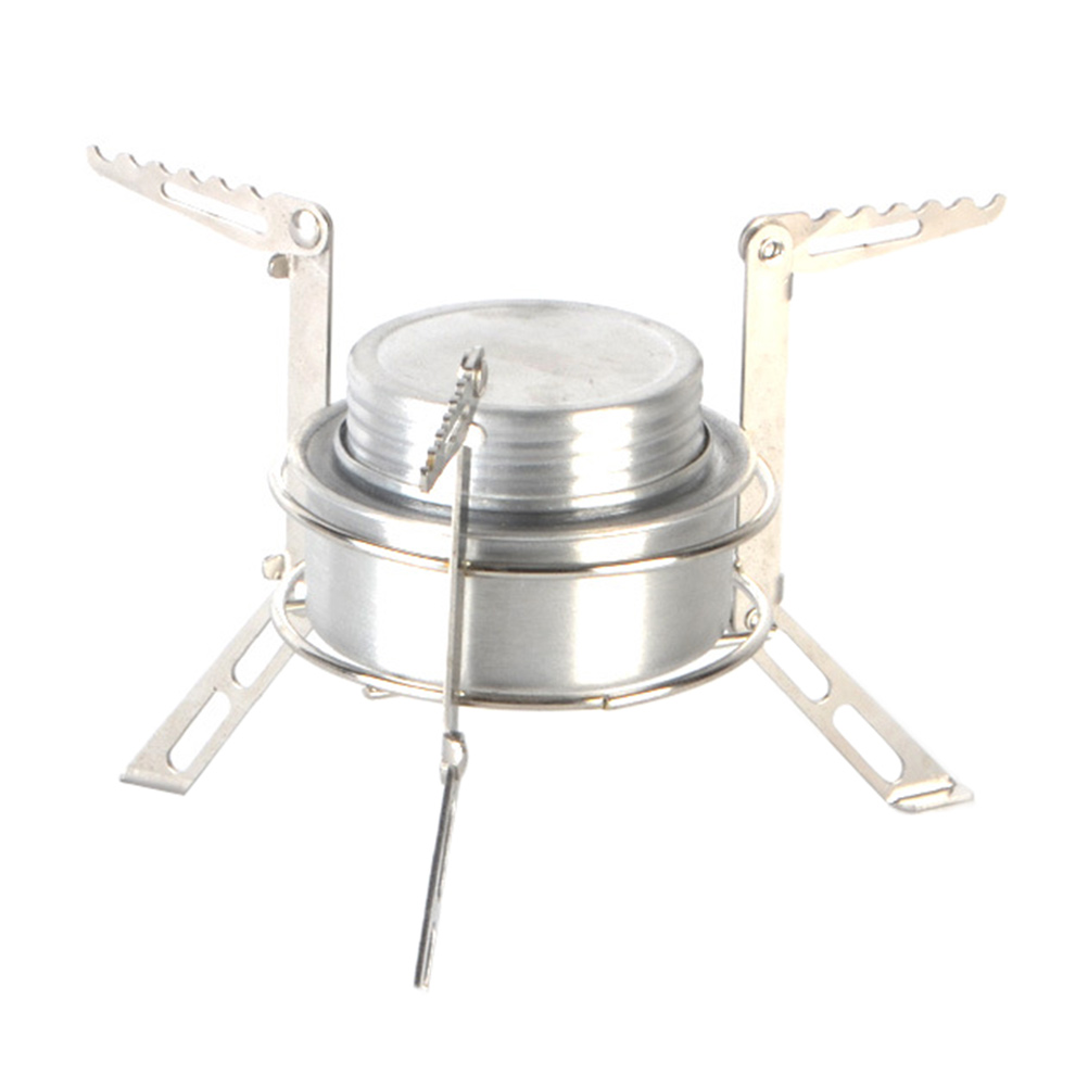 Koolleo 1 Set of Aluminum Alcohol Stove with Stainless Steel Rack Round