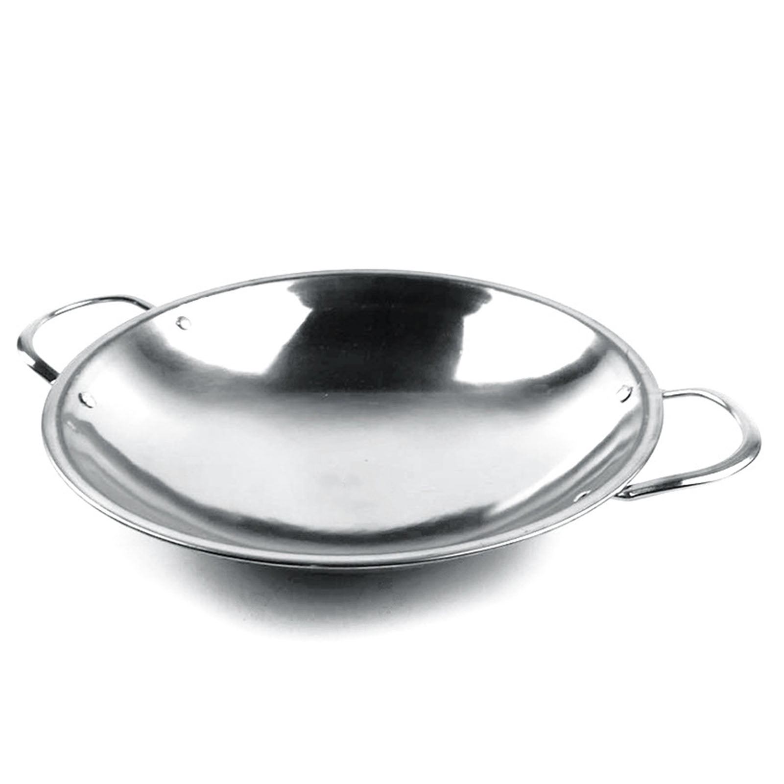 Alcohol Stove Top Dry Pot Stainless Steel Double Handle Round Bottom